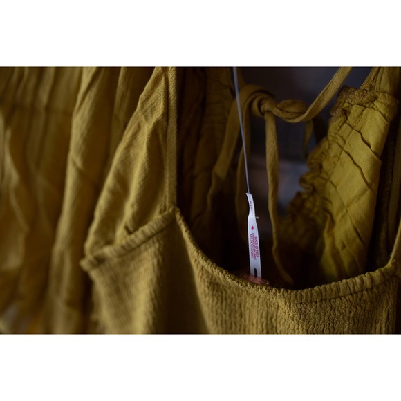 Free People You're A Jewel Maxi Dress Free-est XL Gold Extra Large - Picture 5 of 5